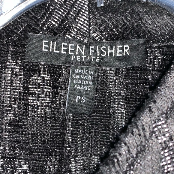 Eileen Fisher High Collar Open Front Jacket Petite - Picture 5 of 11